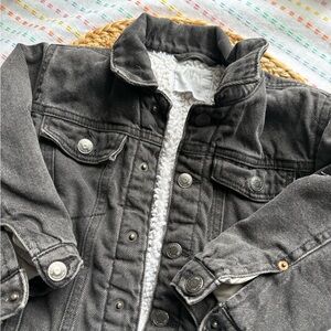 Zara Kids Dark Gray/Black Denim Jacket.
